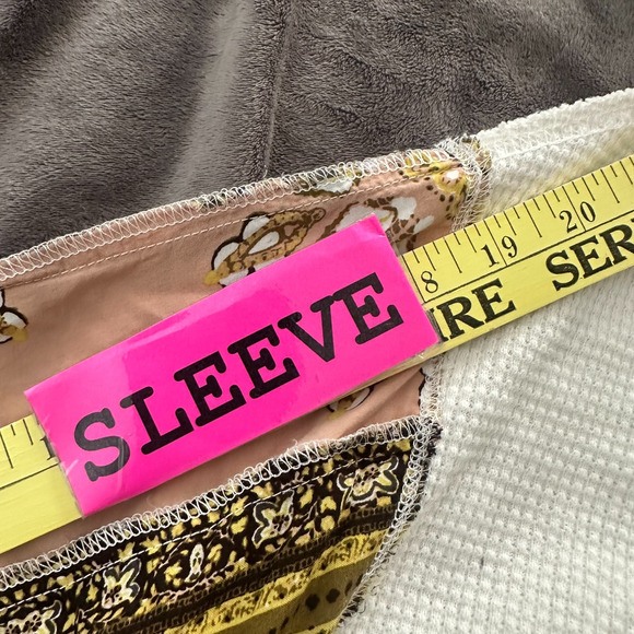 WE THE FREE Womens Top Medium Blossom Thermal Patchwork Balloon Sleeve Bohemian - Picture 11 of 11